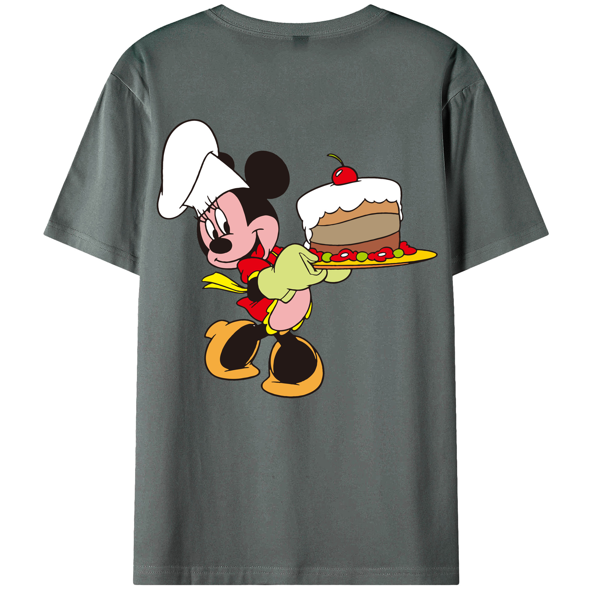 （画像用） ミッキーマウス Mickey Mouse 綿100％半袖Tシャツ（背面プリント）